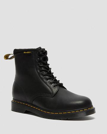 Botas con Cordones Dr Martens 1460 Pascal Warmwair Cuero Hombre Negros | MX 280LIS